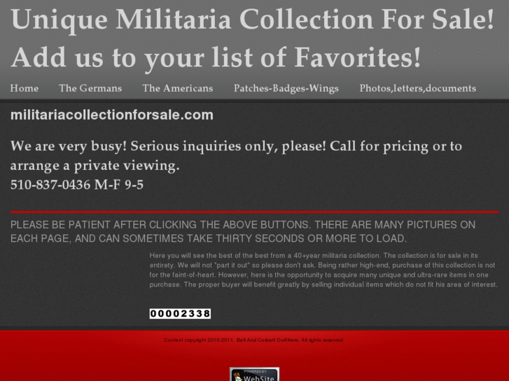 www.militariacollectionforsale.com