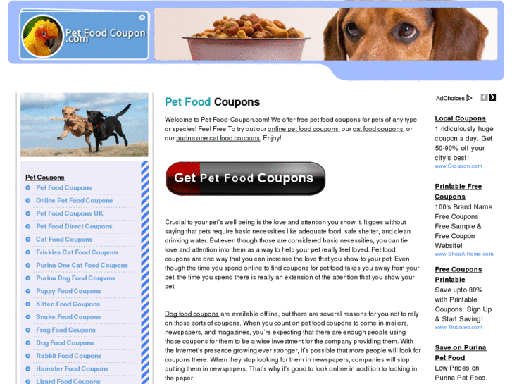 www.pet-food-coupon.com