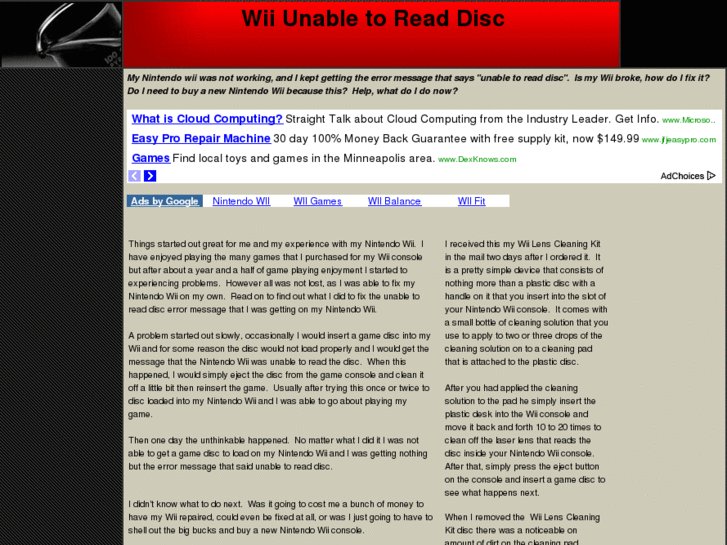 www.wiiunabletoreaddisc.com