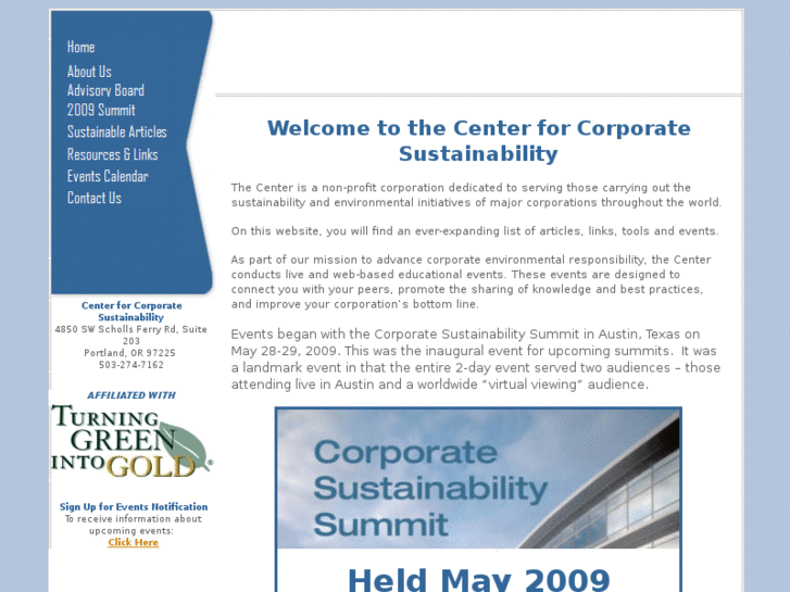 www.centerforcorporatesustainability.org