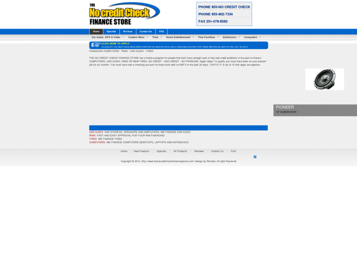 www.thenocreditcheckfinancingstore.com