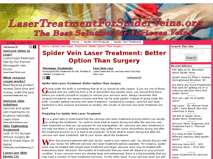 www.lasertreatmentforspiderveins.org