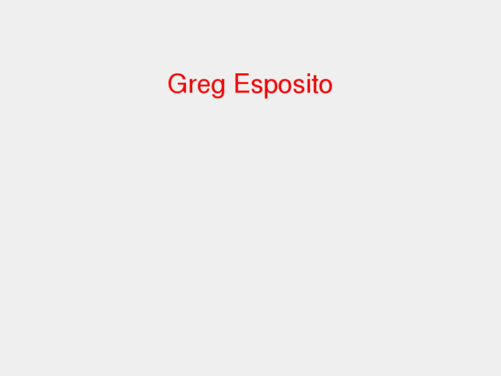 www.gregesposito.net