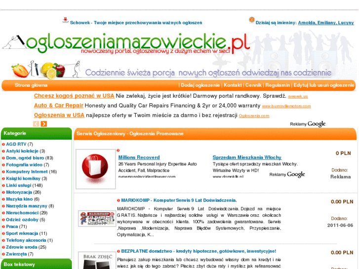 www.ogloszeniamazowieckie.pl