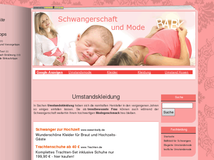 www.umstandsmode-und-schwangerschaft.de