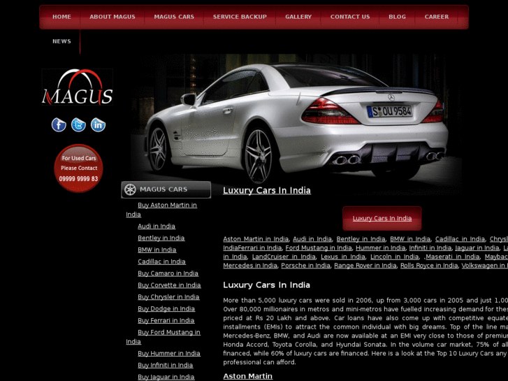 www.luxurycarsinindia.com