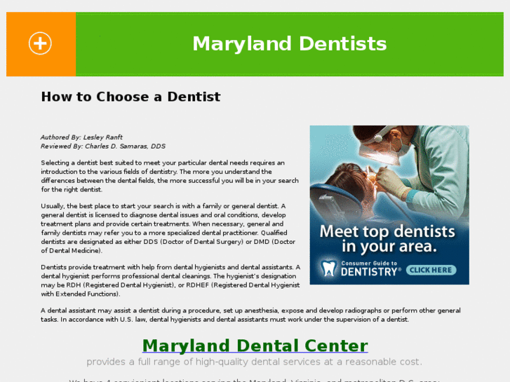 www.marylanddentists.net