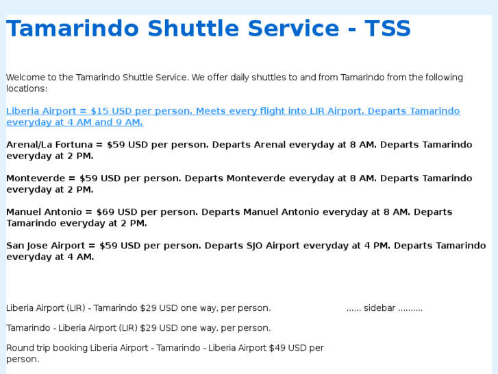 www.tamarindoshuttleservice.com