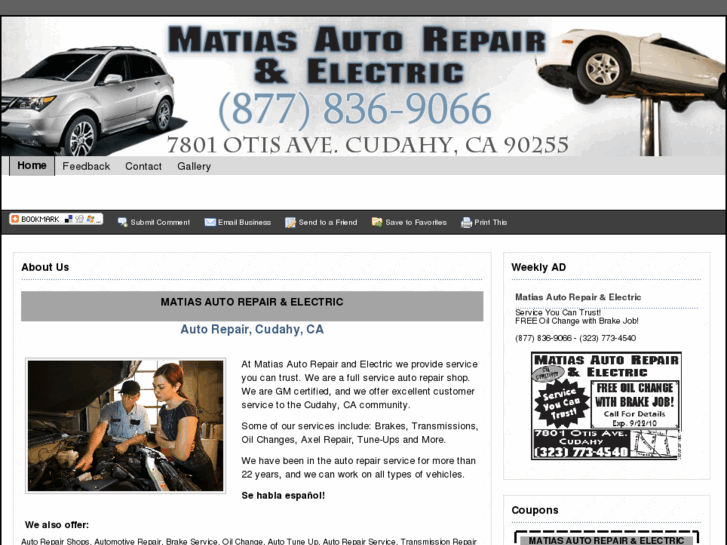 www.matiasautorepairandelectric.com