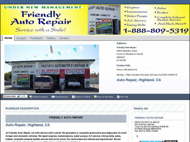 www.friendlyautorepair.net