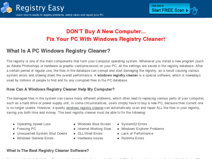 www.easywindowsregistrycleaner.com