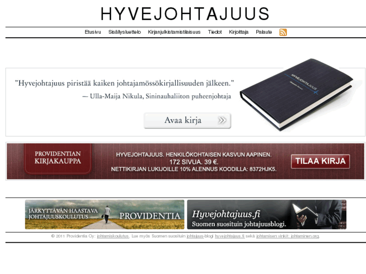 www.hyvejohtajuuskirja.fi