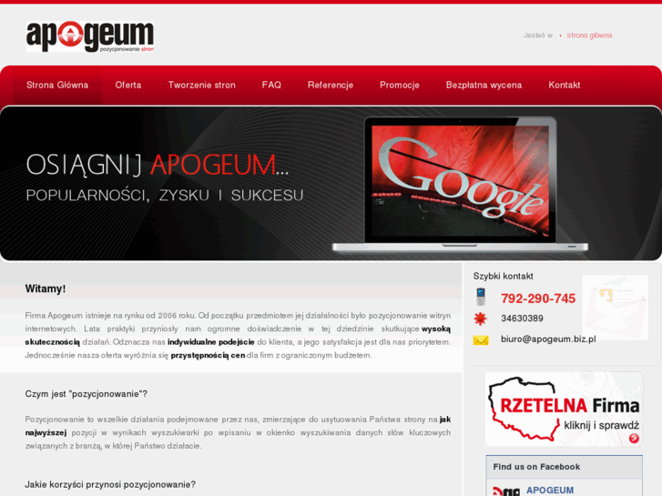 www.apogeum-pozycjonowanie.pl