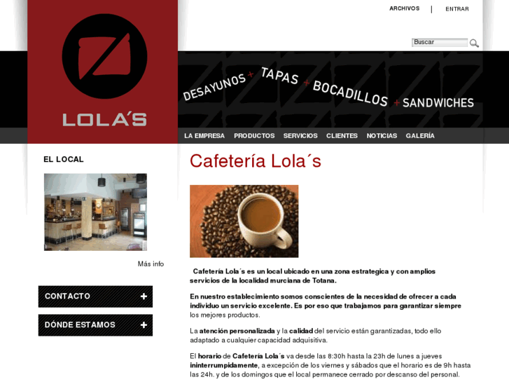 www.cafeterialolas.com