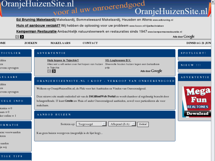 www.oranjehuizensite.nl