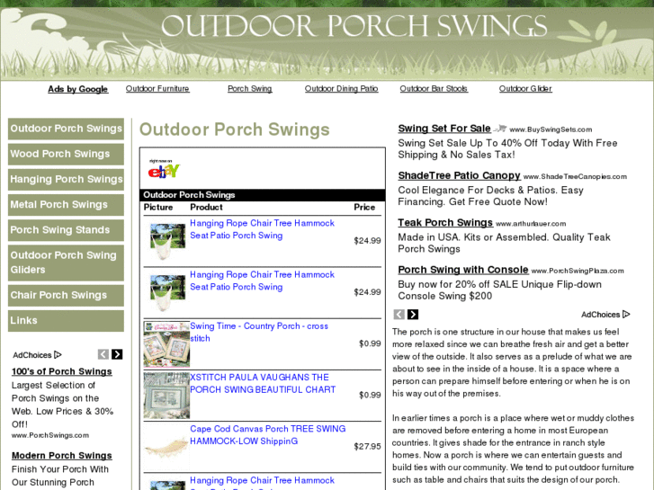 www.outdoorporchswings.net