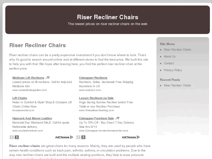 www.riserreclinerchairs.net