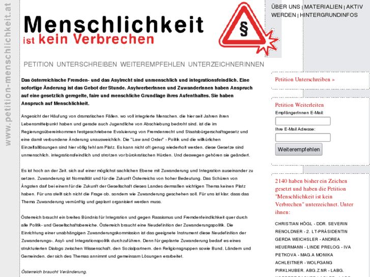 www.menschlichkeitistkeinverbrechen.at