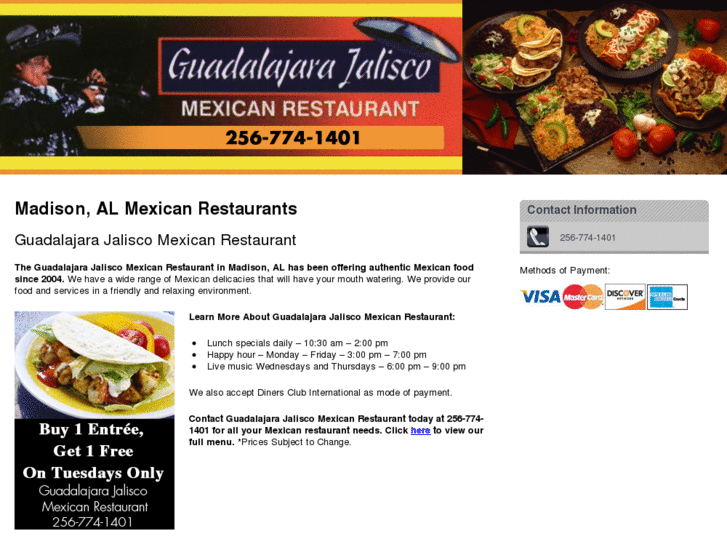 www.guadalajaramexicanrestaurantal.com