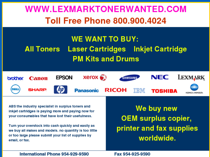 www.lexmarktonerwanted.com