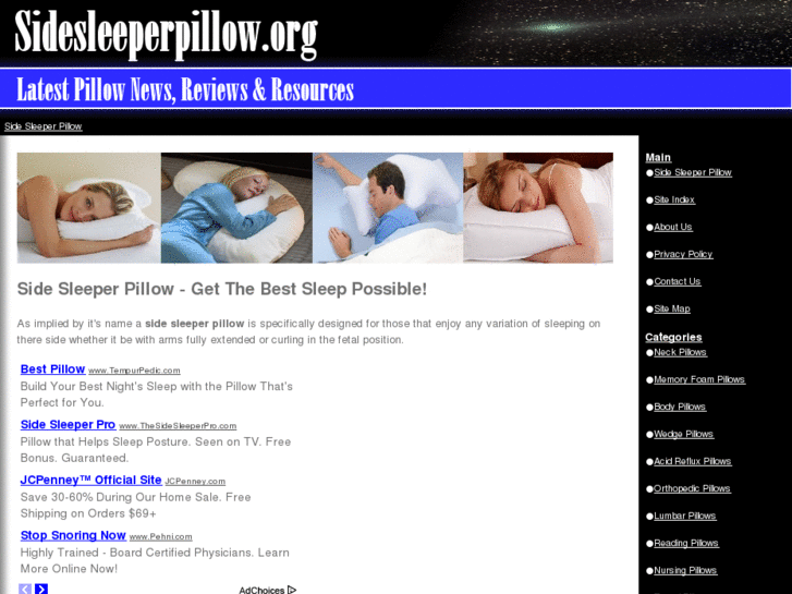 www.sidesleeperpillow.org