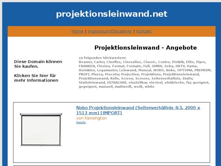 www.projektionsleinwand.net