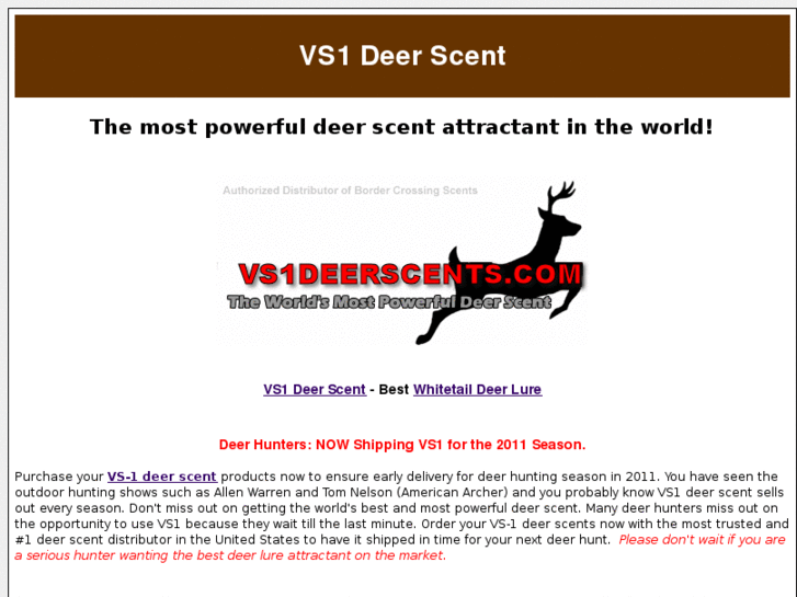 www.vs1deerscentonline.com