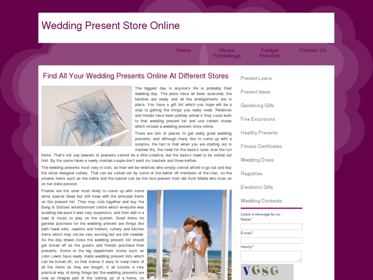 www.weddingpresentsstore.com