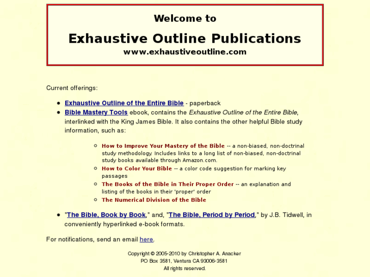 www.exhaustiveoutline.com