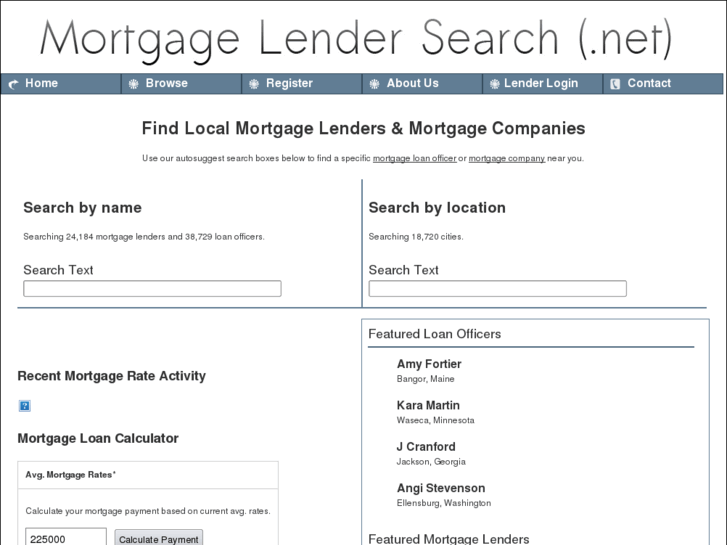 www.mortgagelendersearch.net