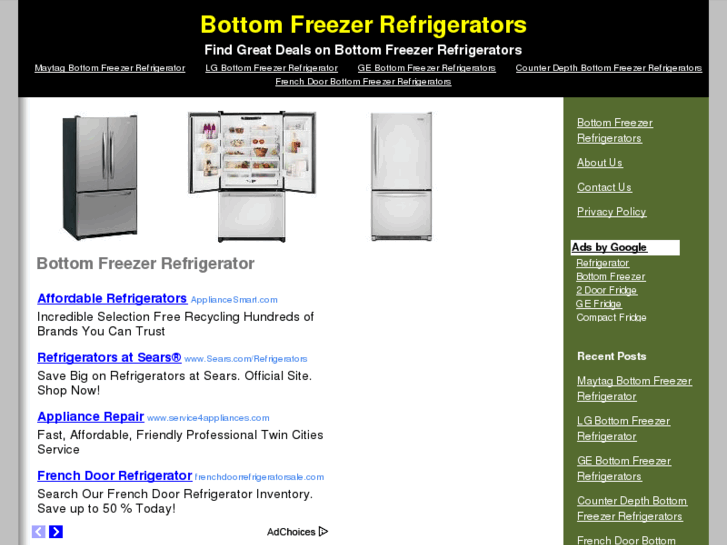 www.bottomfreezerrefrigeratorsstore.com