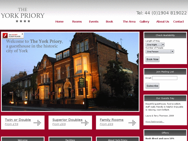 www.priory-guest-house-hotel-york.com