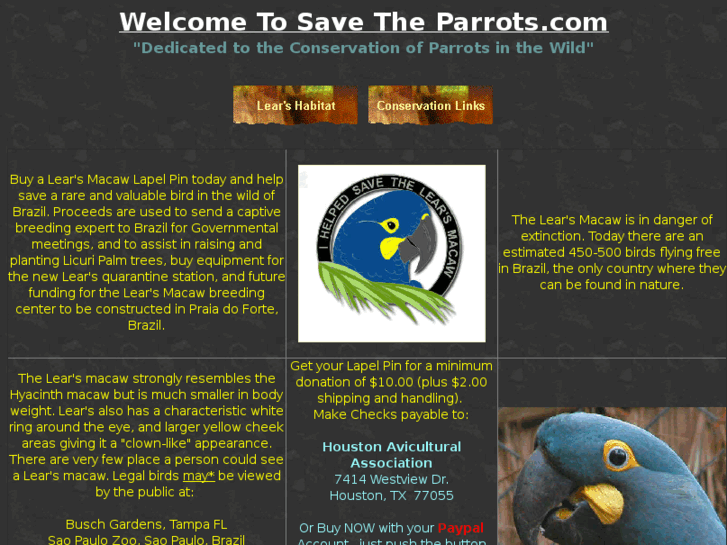 www.savetheparrots.com