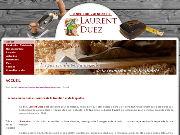 www.ebenisterie-menuiserie-laurent-duez.com