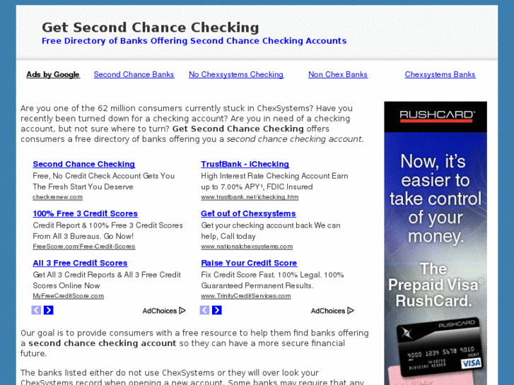 www.getsecondchancechecking.com