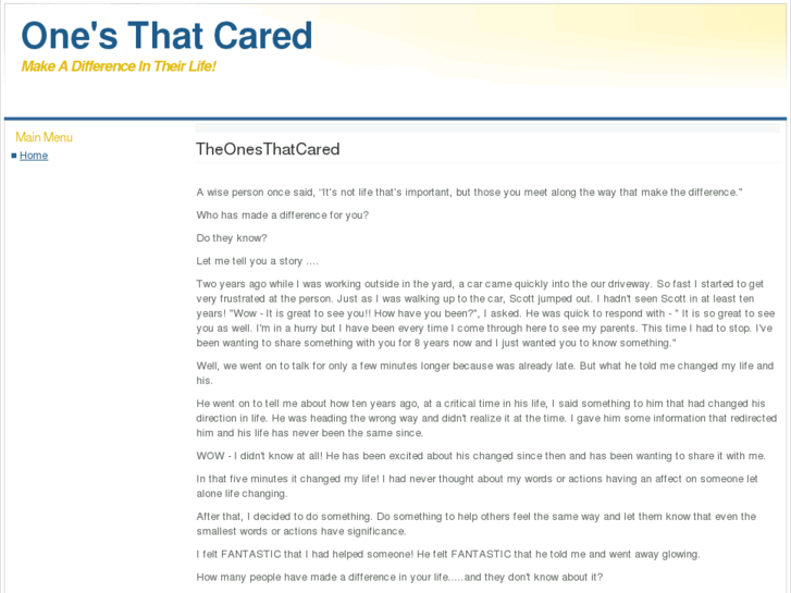 www.theonesthatcared.com