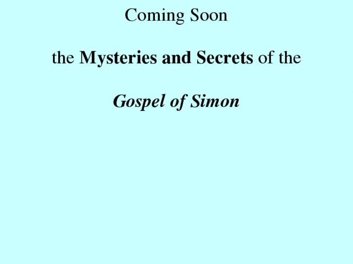 www.gospelofsimon.com