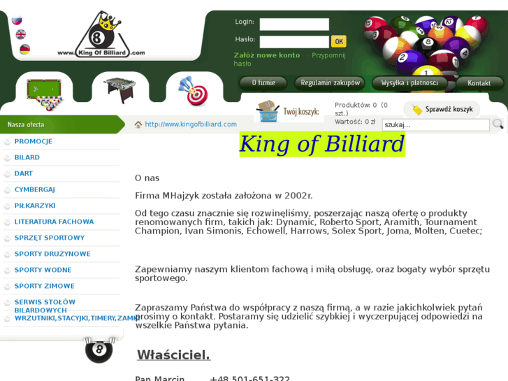 www.kingofbilliard.com