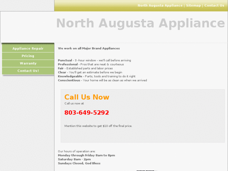 www.northaugustaappliance.com