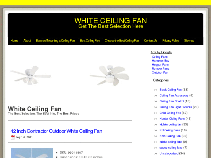 www.whiteceilingfan.com