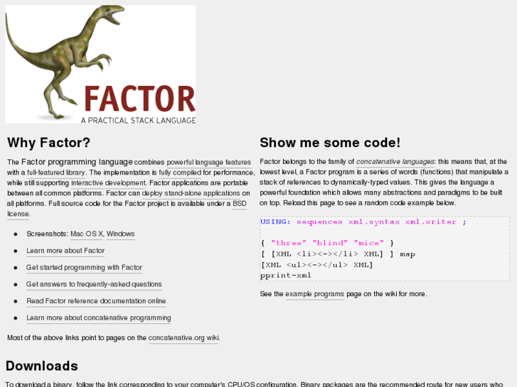 www.factorcode.org