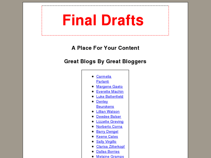www.finaldrafts.info