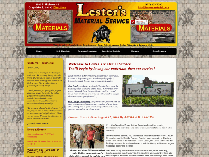 www.lestersmaterial.com