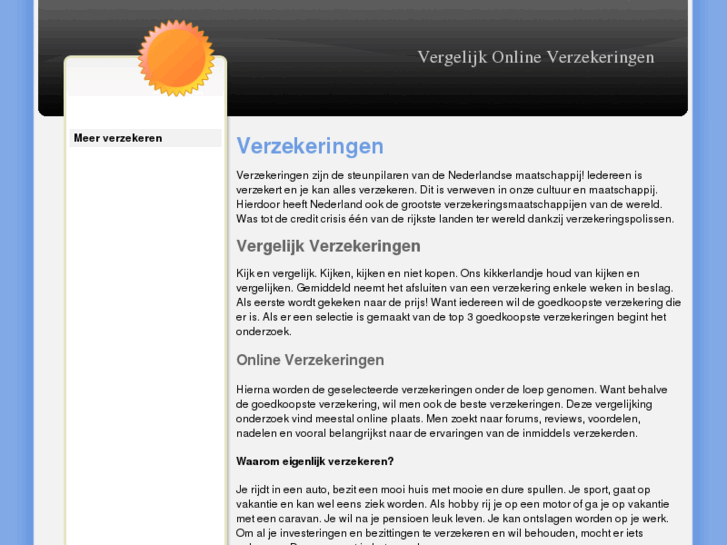 www.vergelijkonlineverzekeringen.nl