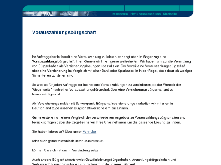 www.vorauszahlungsbuergschaft-vergleich.de