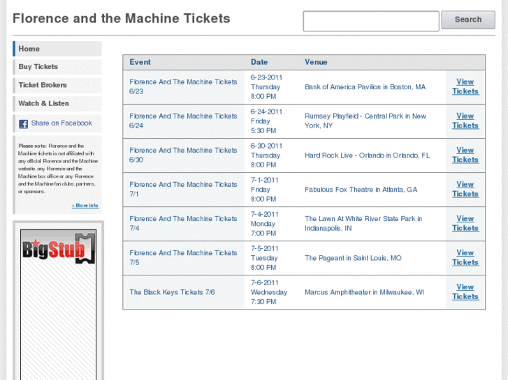 www.florencemachinetickets.com