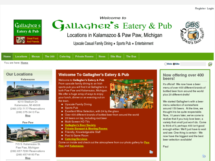 www.gallagherseatery.com