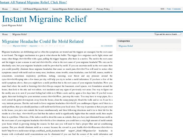 www.instantmigrainerelief.com