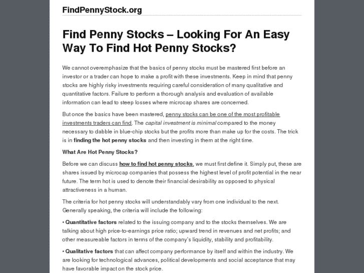 www.findpennystock.org