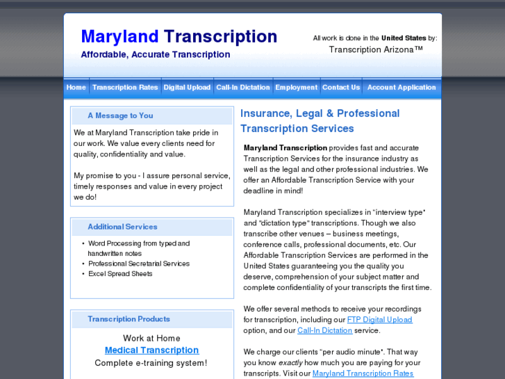 www.marylandtranscription.com